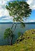 Вид на озеро Тургояк со скалы Крутики